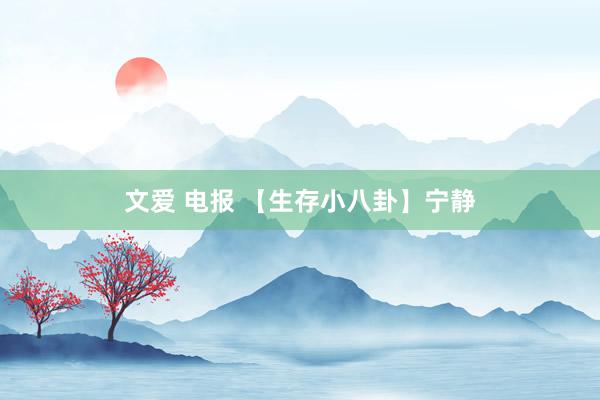 文爱 电报 【生存小八卦】宁静